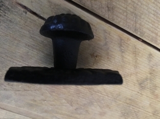 1 door knob - Bommel Cast iron-black